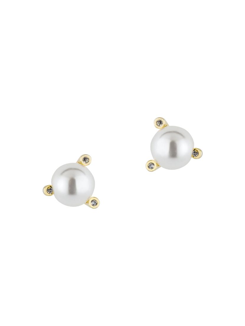 white brass studs earring - 16955360 - Zoom Image - 1