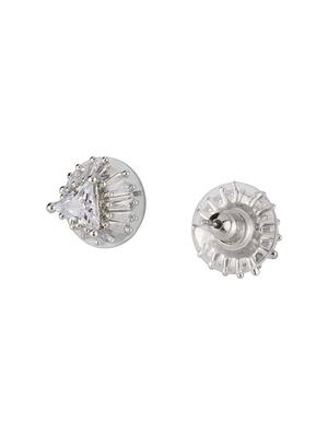 white brass studs earring - 16955363 - Standard Image - 2