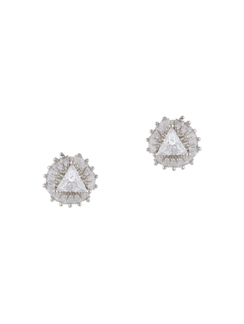 white brass studs earring - 16955363 - Zoom Image - 1