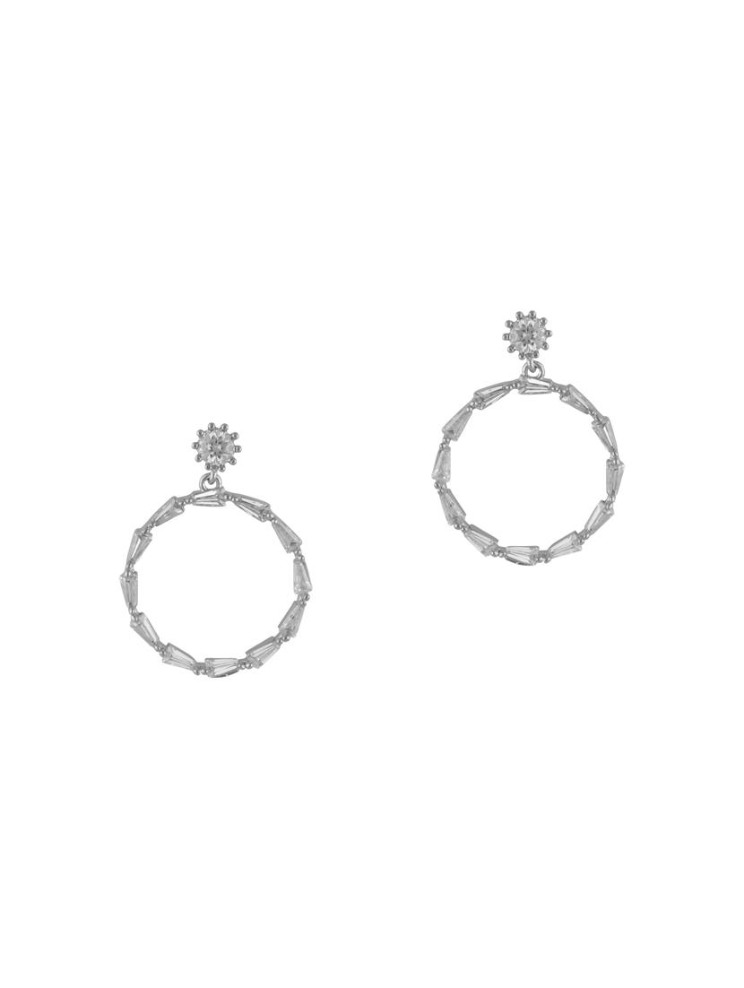 white brass drop earring - 16955364 - Zoom Image - 1
