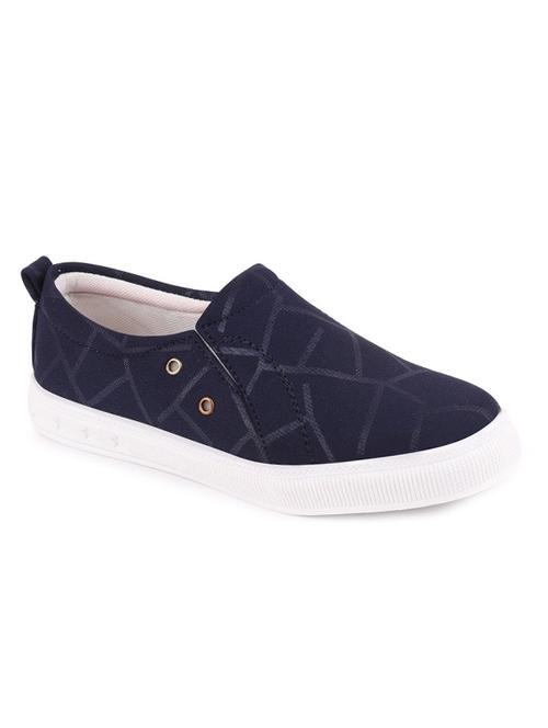 navy blue slip on casual shoes - 16955402 - Standard Image - 1