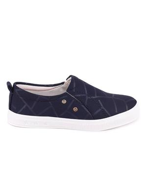 navy blue slip on casual shoes - 16955402 - Standard Image - 2
