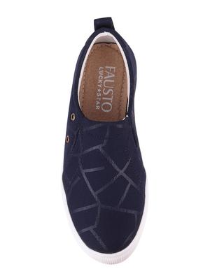 navy blue slip on casual shoes - 16955402 - Standard Image - 3