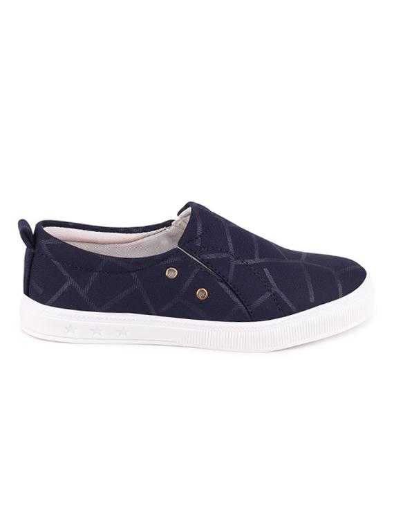navy blue slip on casual shoes - 16955402 - Zoom Image - 2