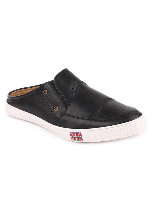 black slip on casual shoes - 16955412 - Standard Image - 1
