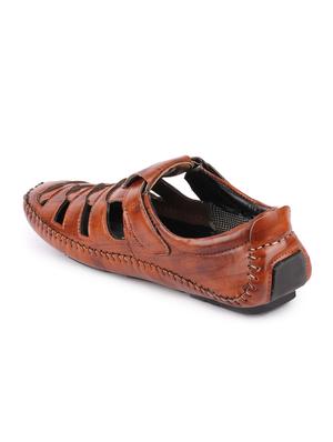 tan back strap sandals - 16955424 - Standard Image - 3