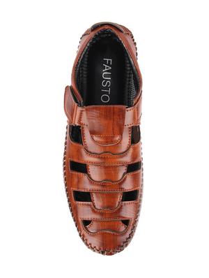 tan back strap sandals - 16955424 - Standard Image - 4