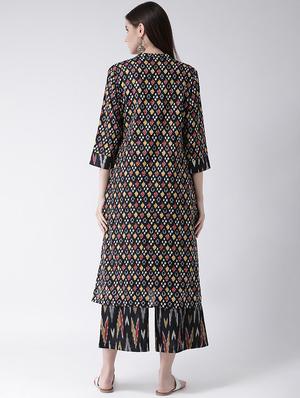 ikat print kurta palazzo set - 16955452 - Standard Image - 3
