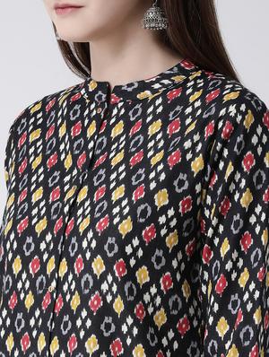 ikat print kurta palazzo set - 16955452 - Standard Image - 5