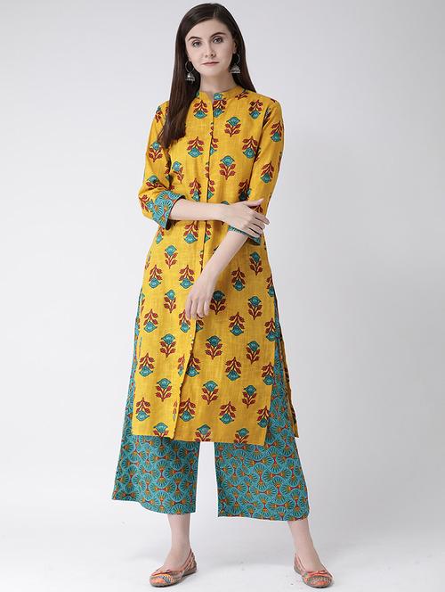 floral kurta palazzo set - 16955455 - Standard Image - 1
