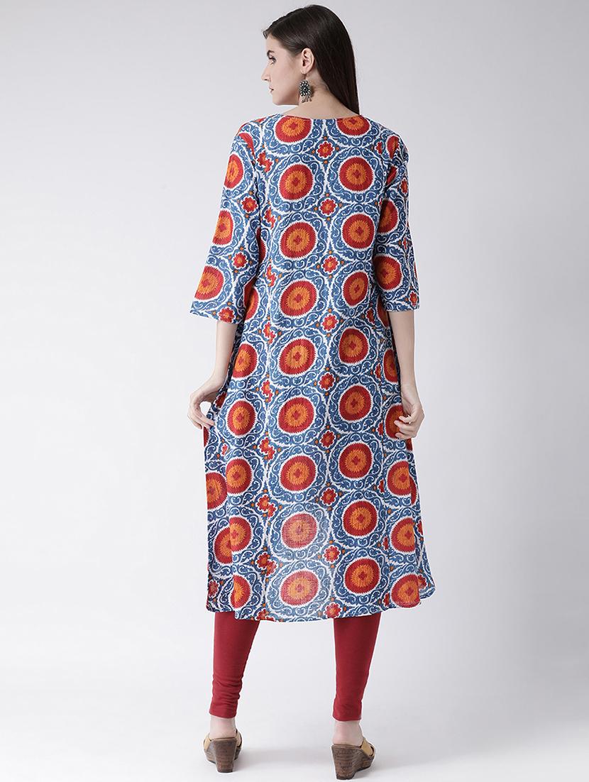 printed a-line kurta - 16955465 - Zoom Image - 3