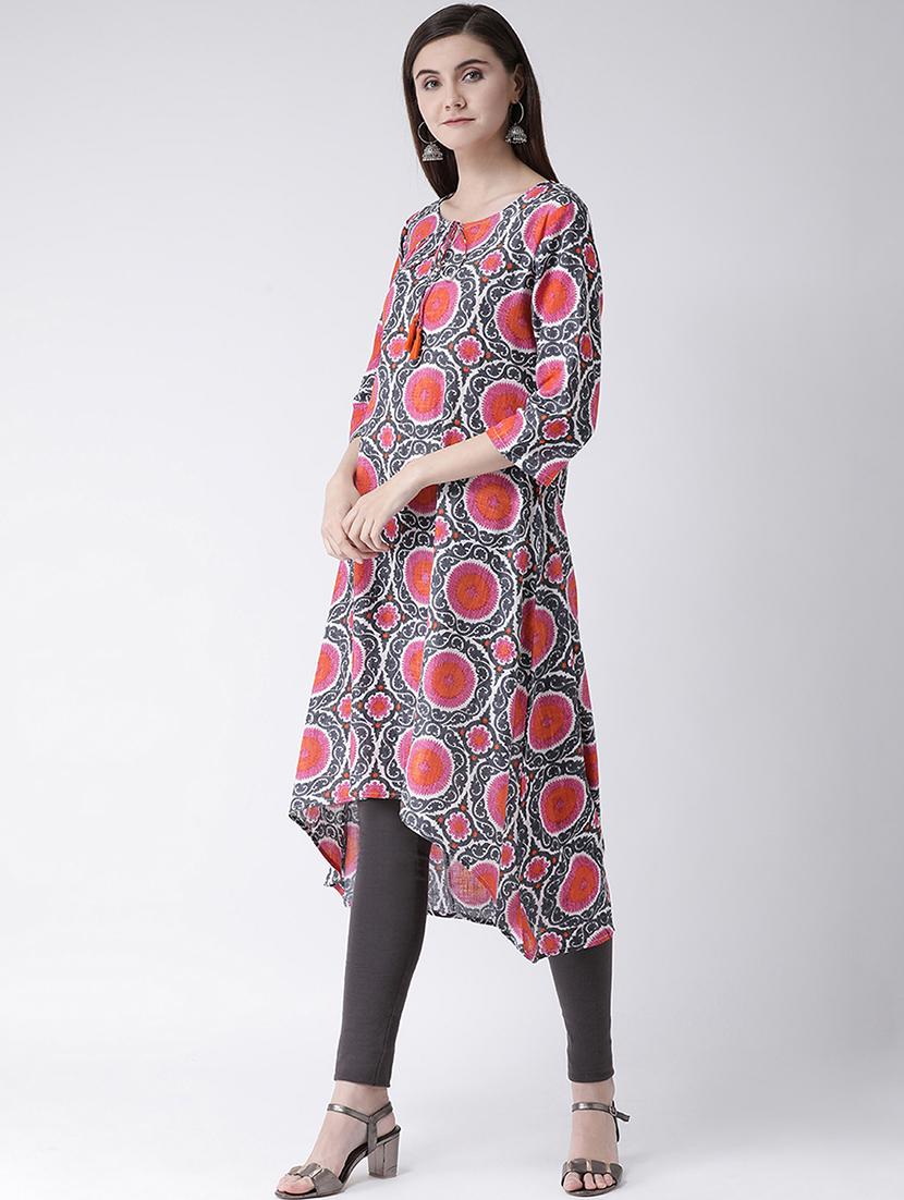 printed a-line kurta - 16955466 - Zoom Image - 2