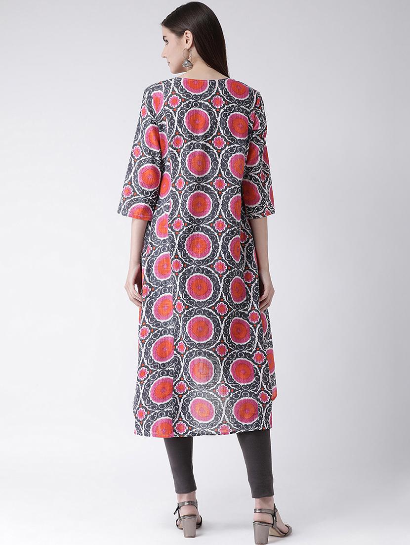printed a-line kurta - 16955466 - Zoom Image - 3