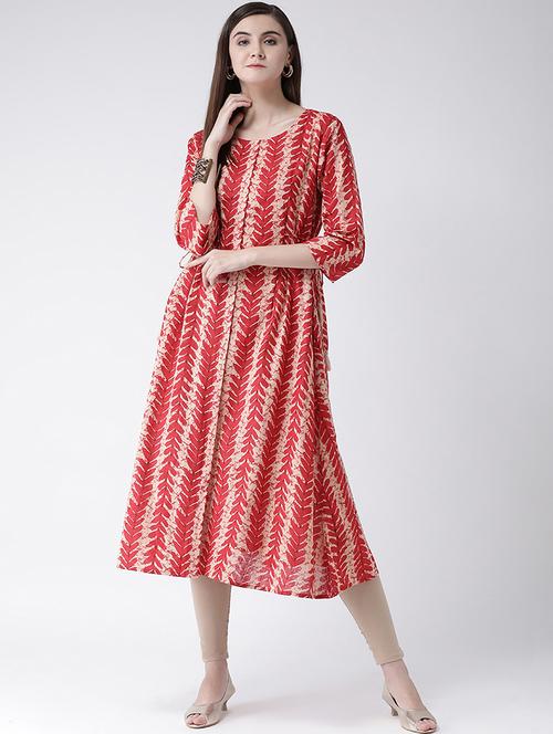 printed a-line kurta - 16955468 - Very Small Image - 1