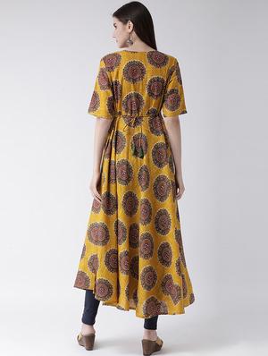 printed flared kurta - 16955469 - Standard Image - 3
