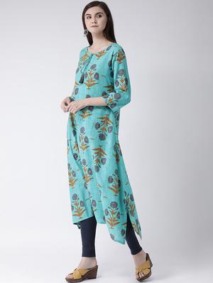 floral a-line kurta - 16955472 - Standard Image - 2