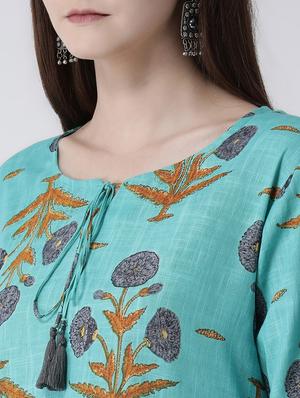 floral a-line kurta - 16955472 - Standard Image - 4