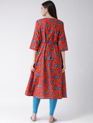 floral a-line kurta - 16955475 - Standard Image - 3
