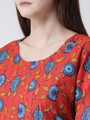 floral a-line kurta - 16955475 - Standard Image - 4