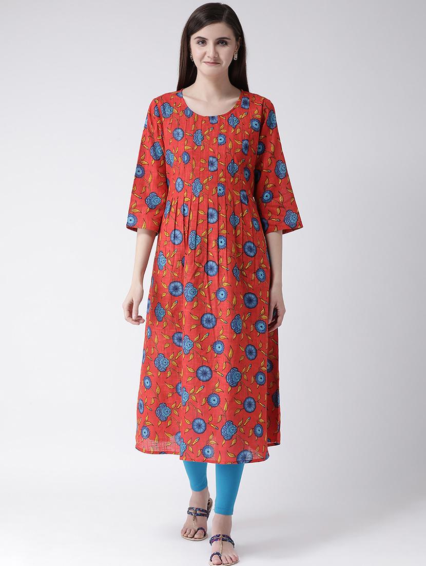 floral a-line kurta - 16955475 - Zoom Image - 1