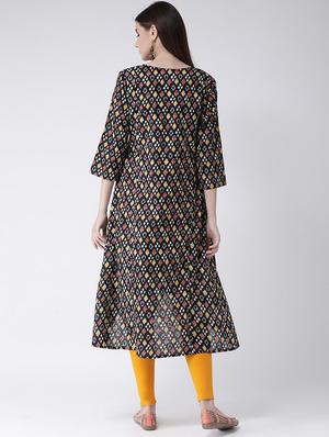 ikat print a-line kurta - 16955478 - Standard Image - 3