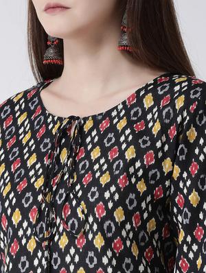 ikat print a-line kurta - 16955478 - Standard Image - 4