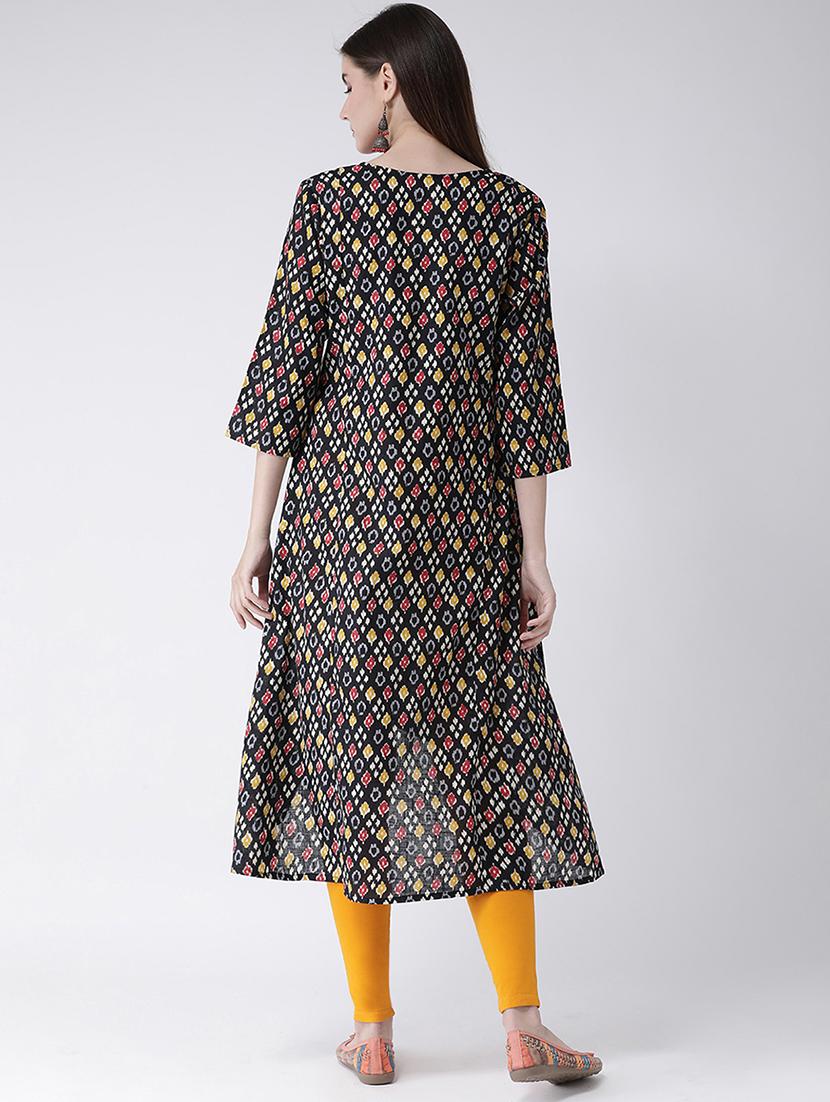 ikat print a-line kurta - 16955478 - Zoom Image - 3