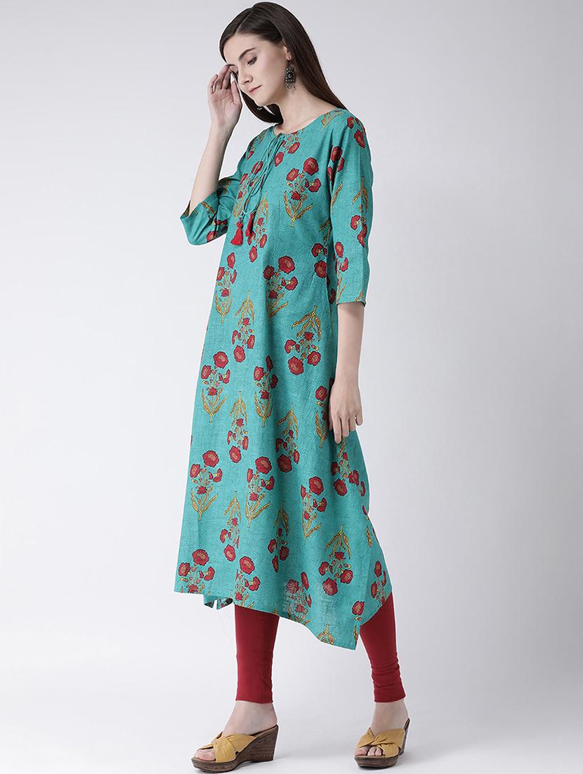 floral print a-line kurta - 16955479 - Zoom Image - 2