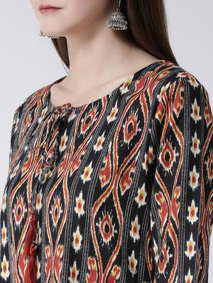 ikat print a-line kurta - 16955480 - Standard Image - 4