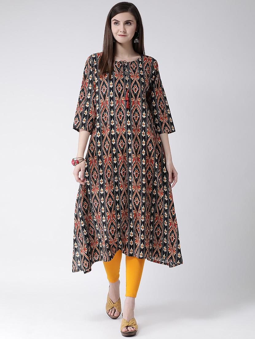 ikat print a-line kurta - 16955480 - Zoom Image - 1
