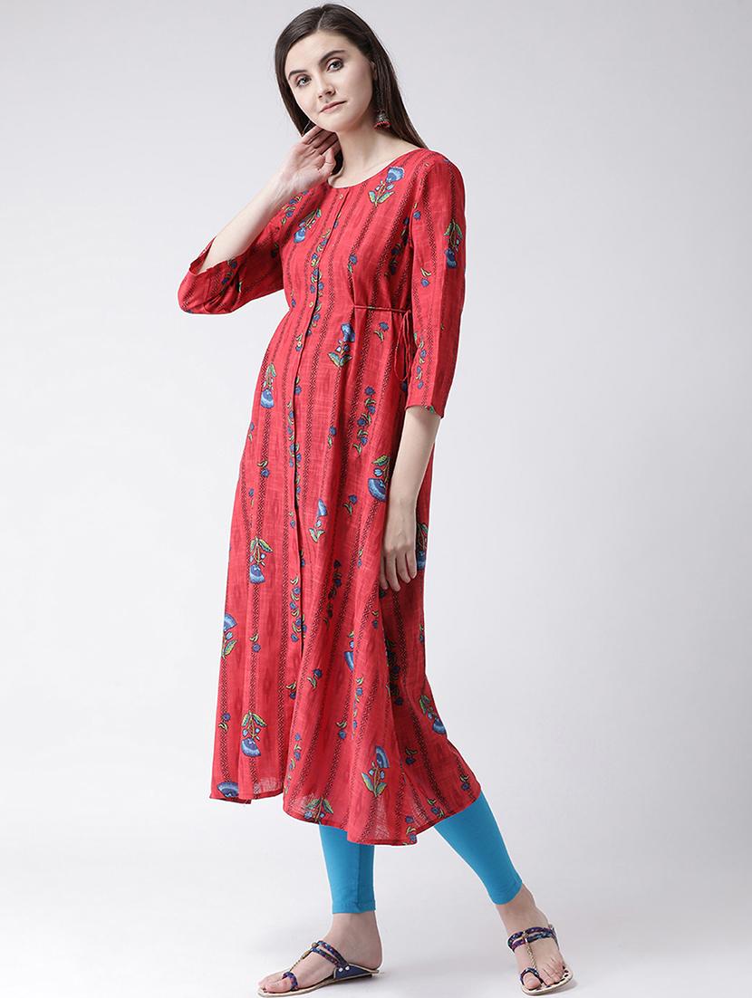 floral print a-line kurta - 16955481 - Zoom Image - 2