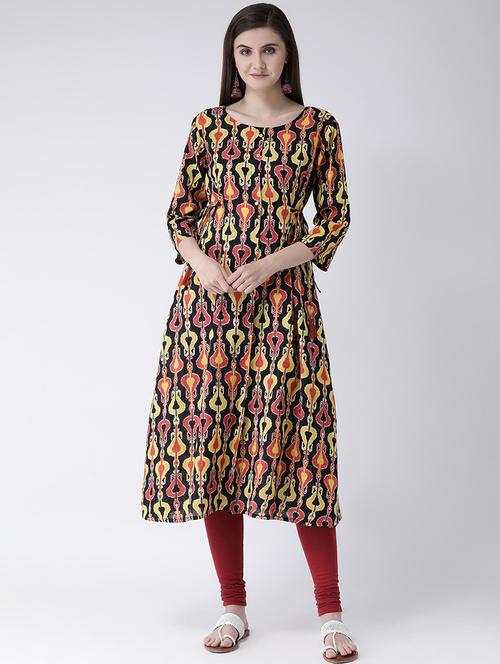 ikat print a-line kurta - 16955482 - Standard Image - 1