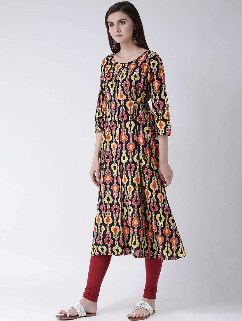 ikat print a-line kurta - 16955482 - Zoom Image - 2