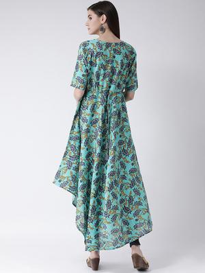floral asymmetric kurta - 16955483 - Standard Image - 3
