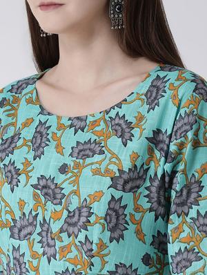 floral asymmetric kurta - 16955483 - Standard Image - 4
