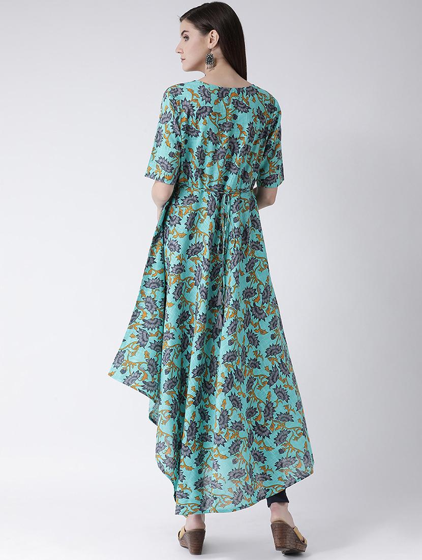 floral asymmetric kurta - 16955483 - Zoom Image - 3