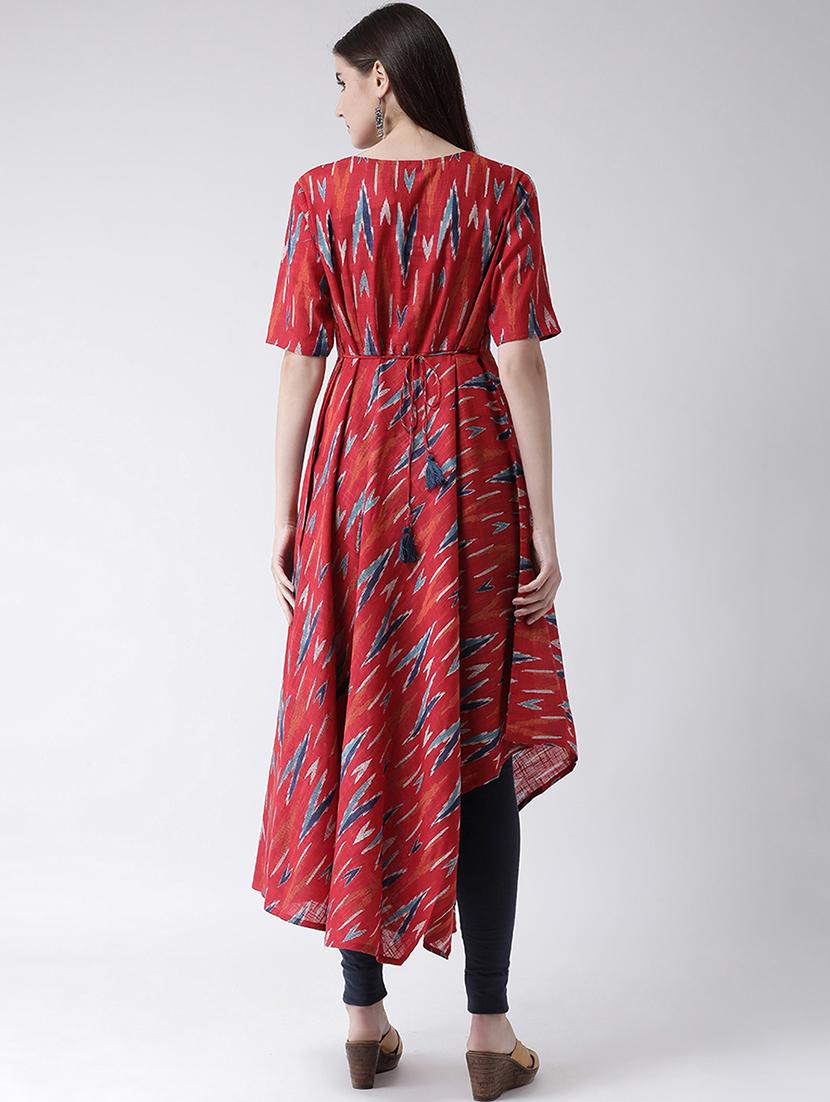 floral asymmetric kurta - 16955484 - Zoom Image - 3