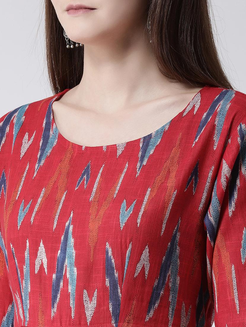 floral asymmetric kurta - 16955484 - Zoom Image - 4
