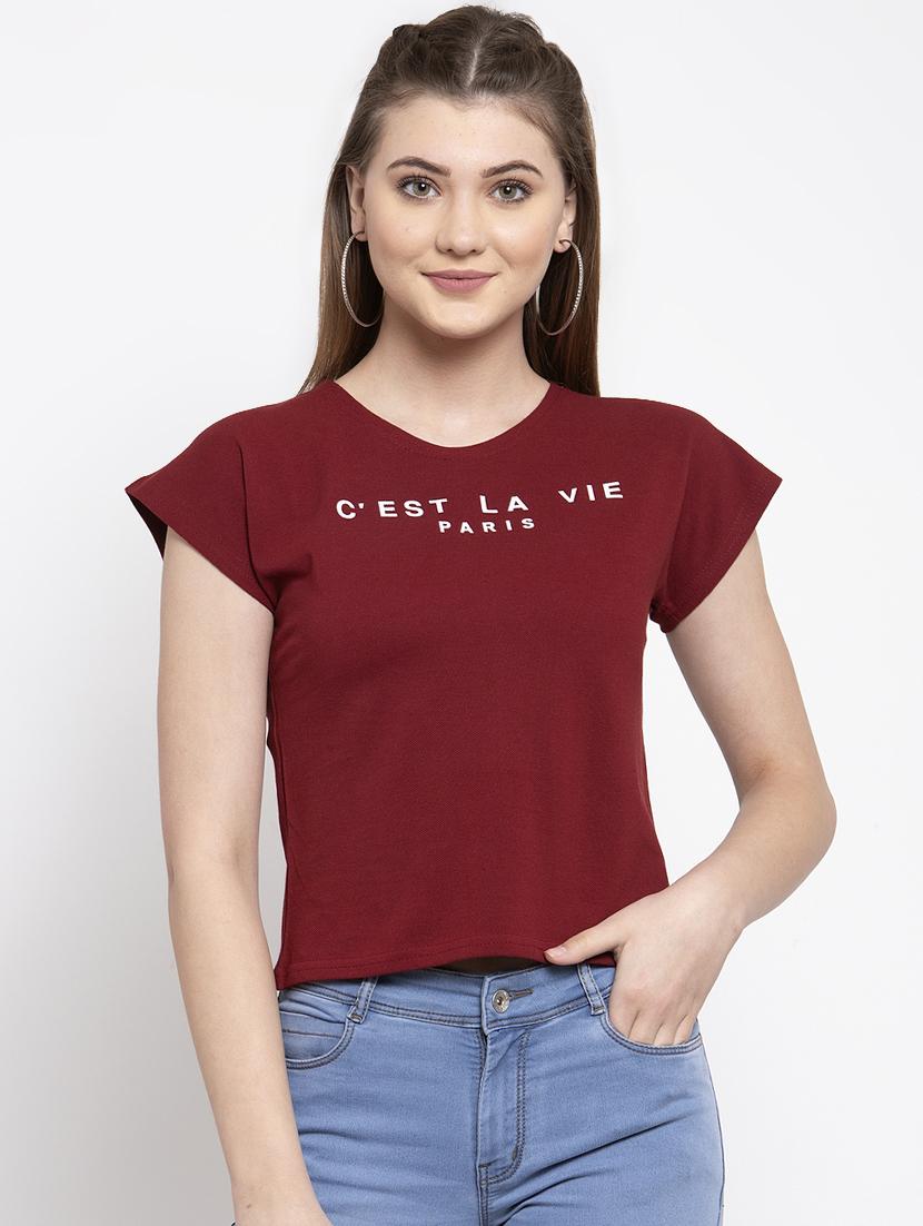 round neck crop tee - 16955900 - Zoom Image - 1