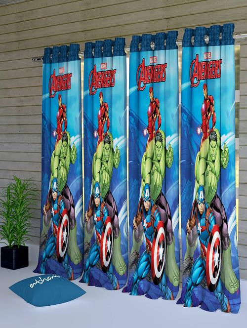 marvel avengers kids long door curtain (pack of 4) - 16955924 - Standard Image - 1