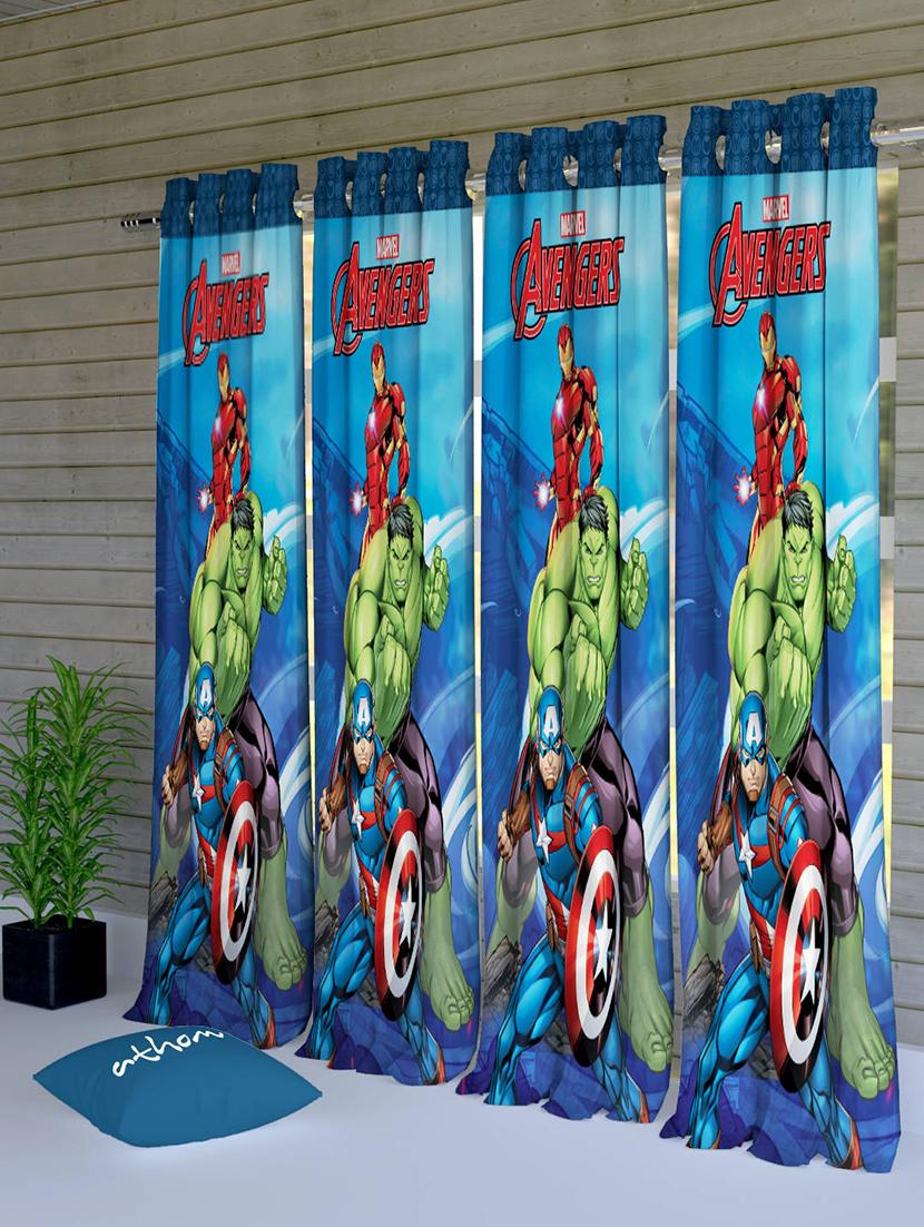 marvel avengers kids long door curtain (pack of 4) - 16955924 - Zoom Image - 1