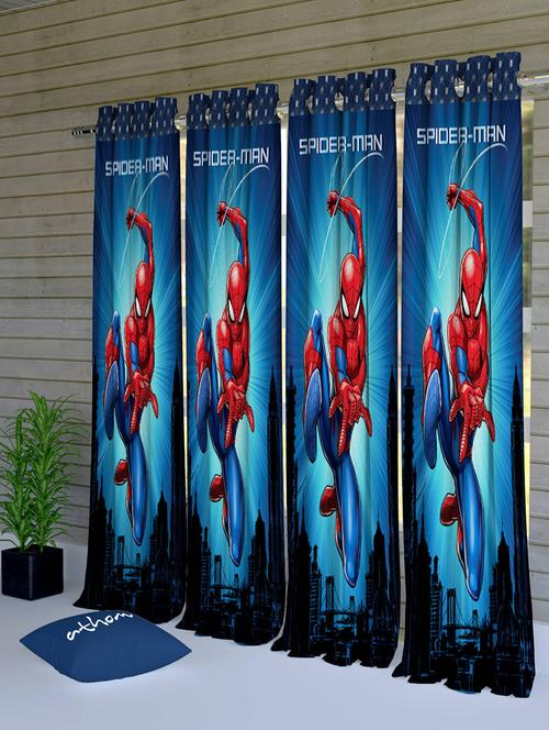 marvel spiderman kids door curtain (pack of 4) - 16955966 - Standard Image - 1
