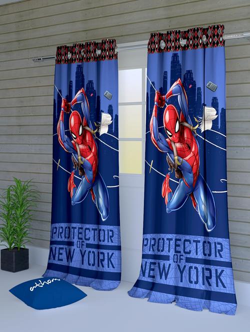 marvel spiderman kids door curtain (pack of 2) - 16955974 - Standard Image - 1