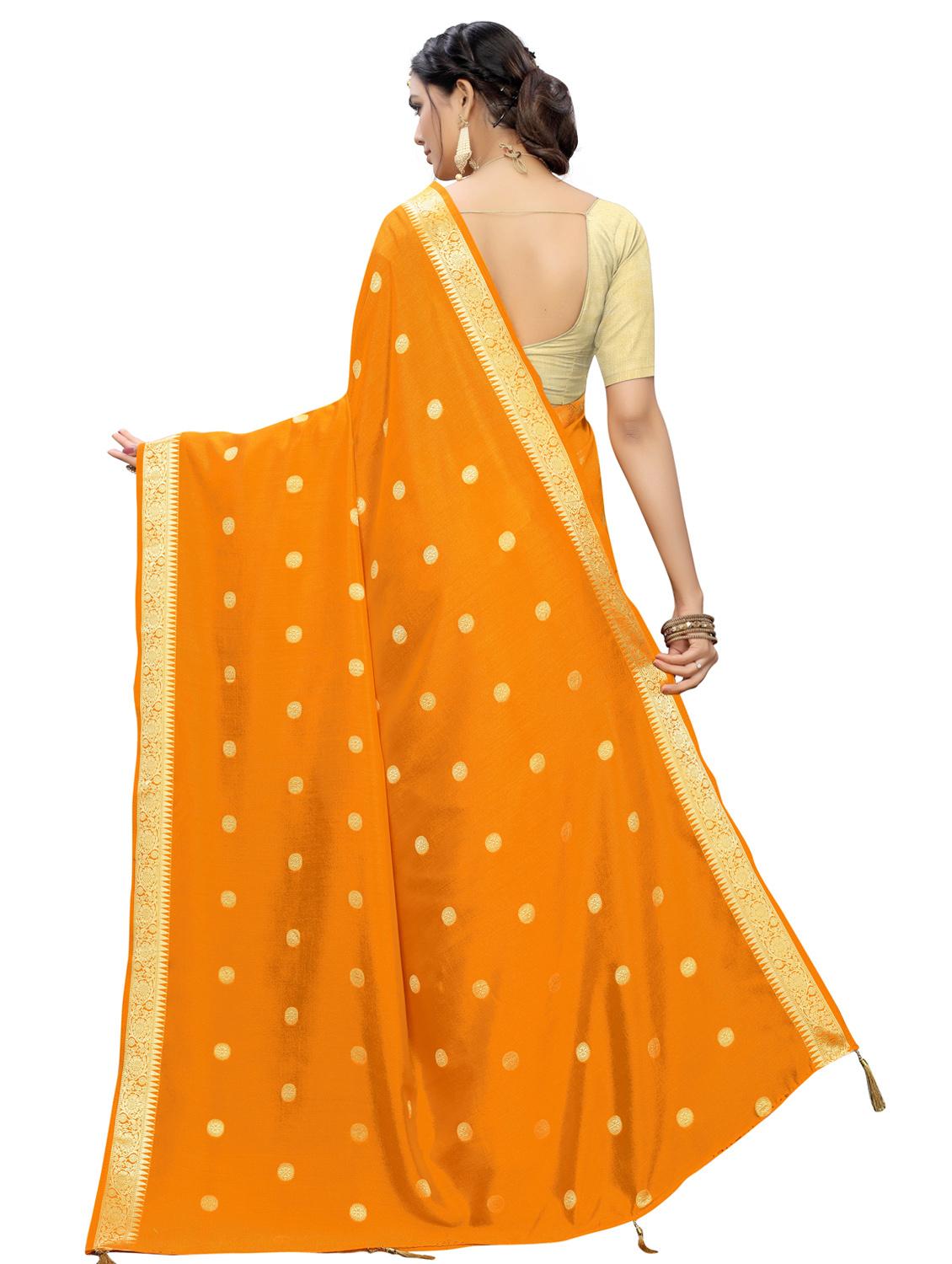 self design bordered saree with blouse - 16955991 - Zoom Image - 2