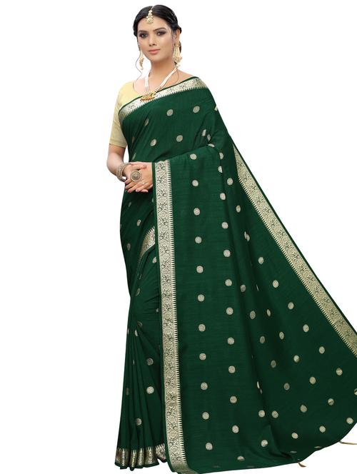 self design bordered saree with blouse - 16955995 - Standard Image - 1