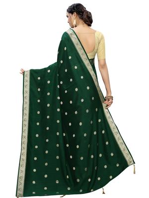 self design bordered saree with blouse - 16955995 - Standard Image - 2