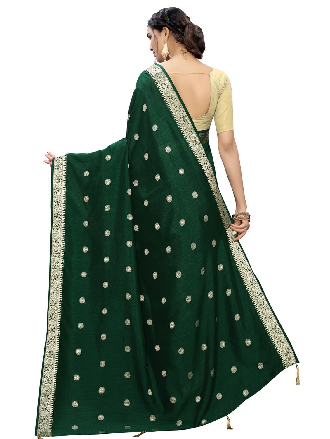 self design bordered saree with blouse - 16955995 - Zoom Image - 2