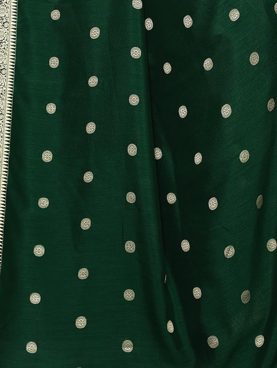 self design bordered saree with blouse - 16955995 - Zoom Image - 3