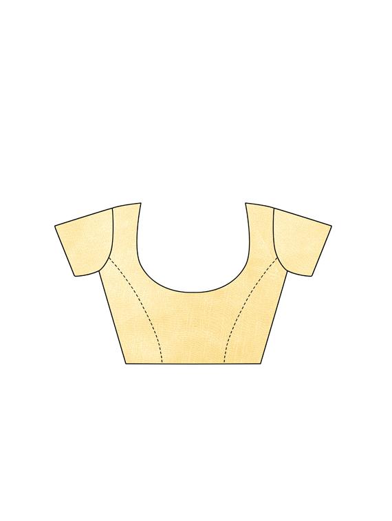 self design bordered saree with blouse - 16955995 - Zoom Image - 4