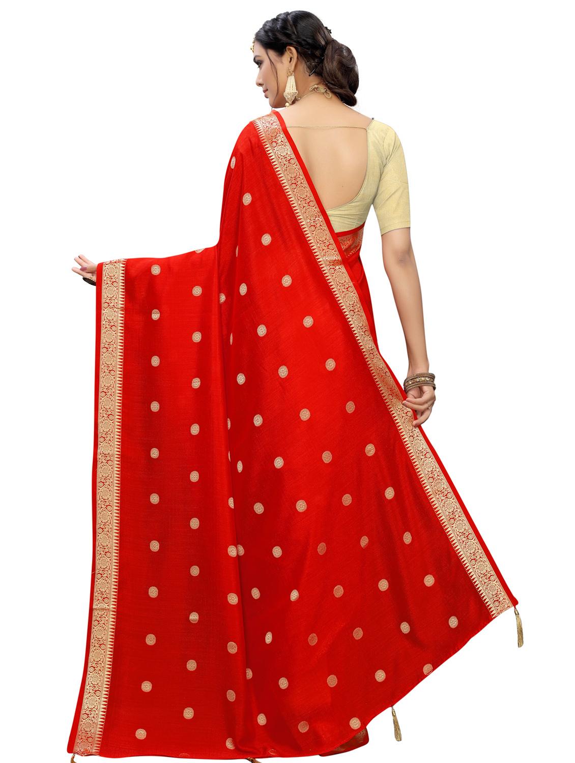 self design bordered saree with blouse - 16955996 - Zoom Image - 2
